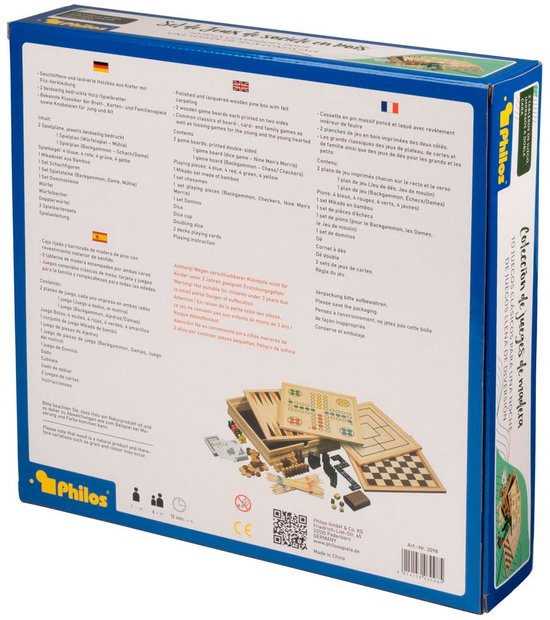 Philos Houten Spellen Verzameling 10 Medium