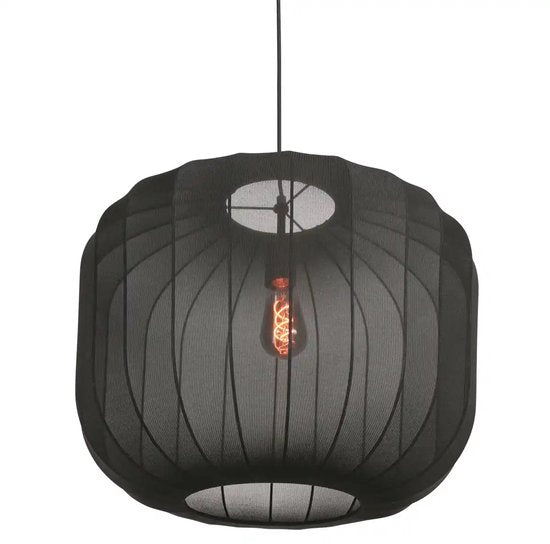 Anne Lighting - hanglamp - Sable - zwart - linnen metaal - Ø 55cm - E27 - 4192ZW