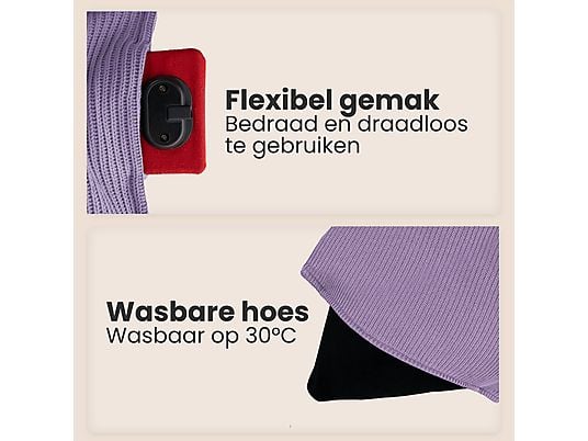 Auronic Warmtekussen 45 x 45 cm - Oplaadbaar - 3 warmtestanden - Infrarood