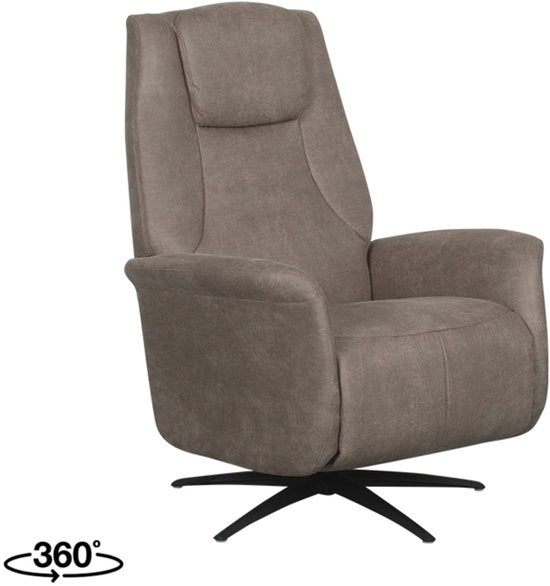 LABEL51 Stockholm Fauteuil - Bruin - Stof - One Size - - - Draaibaar - Met Armleuning