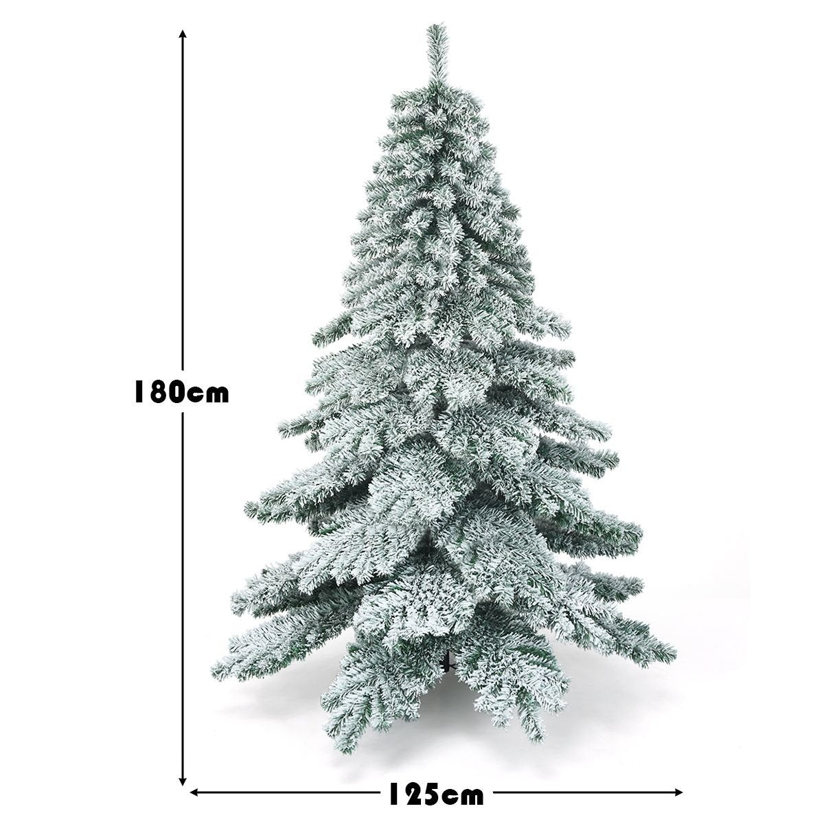 Coast - Kunstkerstboom - Met Sneeuwvlokken - Groen + Wit - 180 cm