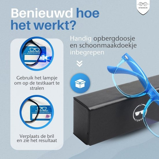 LC Eyewear Computerbril voor Kinderen - Blauw Licht Bril - Blue Light Glasses - Beeldschermbril - Unisex - Transparant Blauw