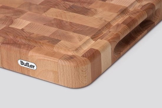 Butler - Snijplank - Kopsbeukenhout - Met sapgoot - 40 x 30 x 4 cm