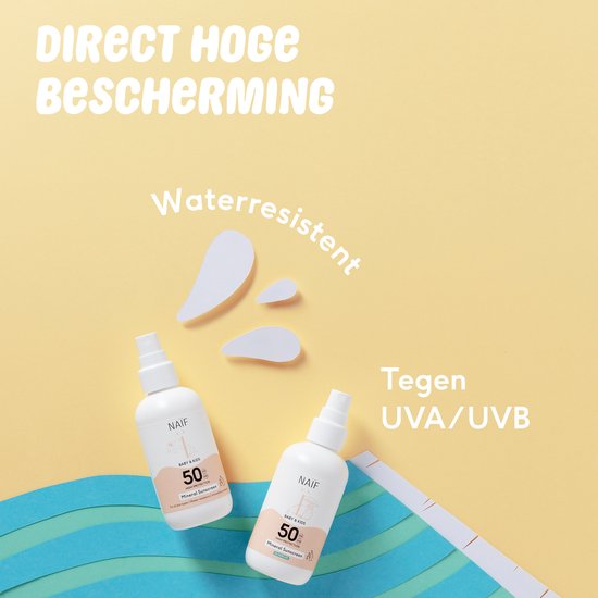 Naïf - Minerale Zonnebrand Spray - Baby & Kids - SPF50 - Met Parfum - UVA/UVB Bescherming - 100ml