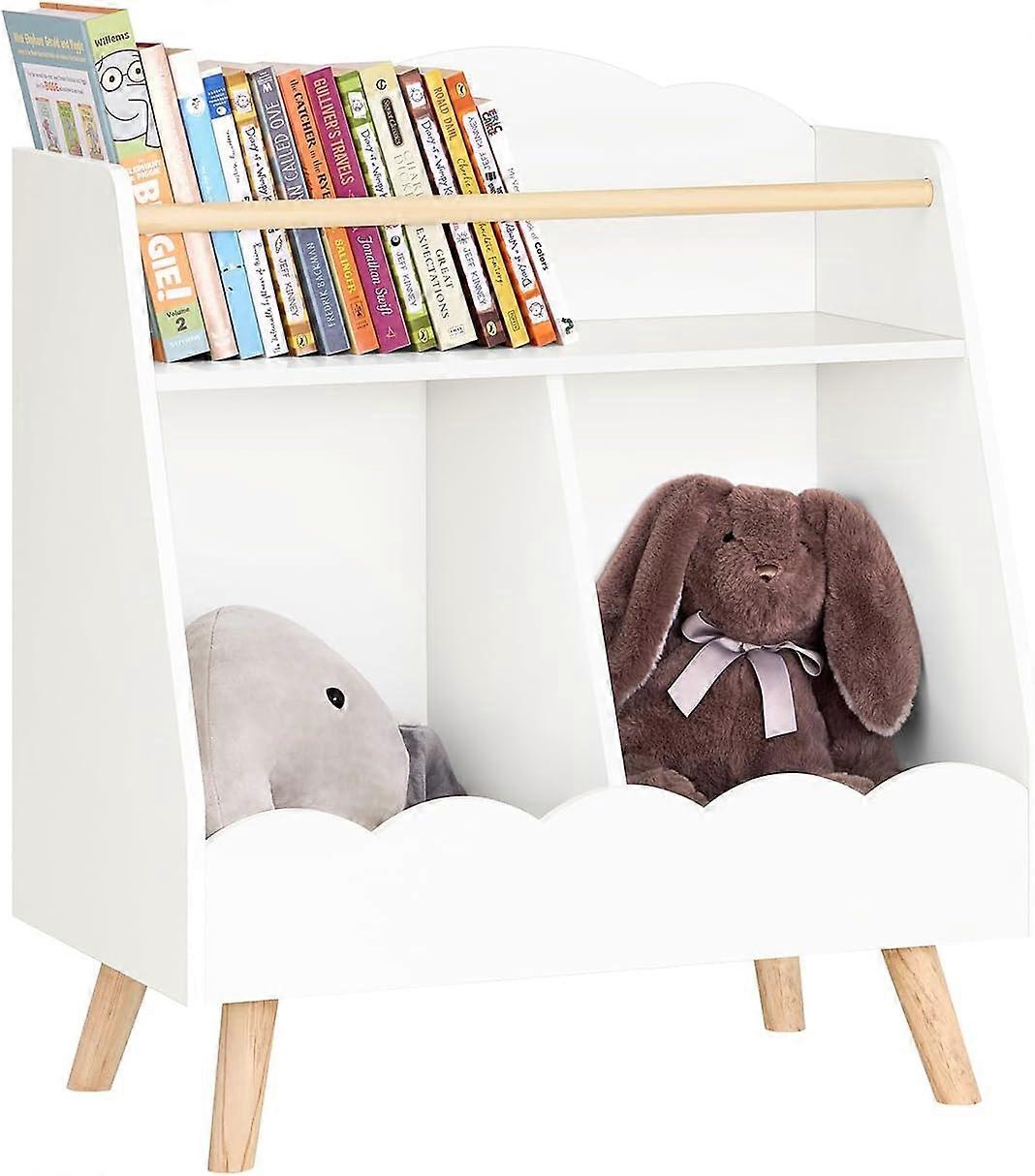 SoBuy Boekenkast - KMB100-K-W - MDF & Hout - 61x35x71cm - Wit
