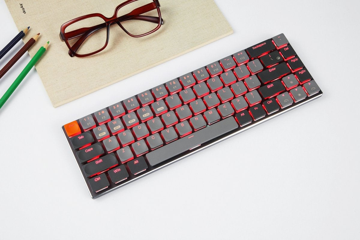 XINMENG RF-68MINI Draadloos Mechanisch Toetsenbord - 68Keys - Bluetooth/2.4G/Line 3modes - Low Blue Switch - RGB LIGHT - Windows/Mac - QWERTY - Lichtgewicht en draagbaar