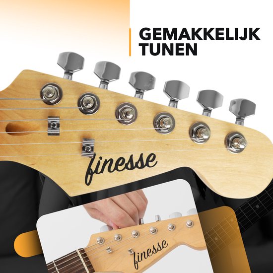 Finesse Elektrische Gitaar (Zonder Versterker) met E-Learning