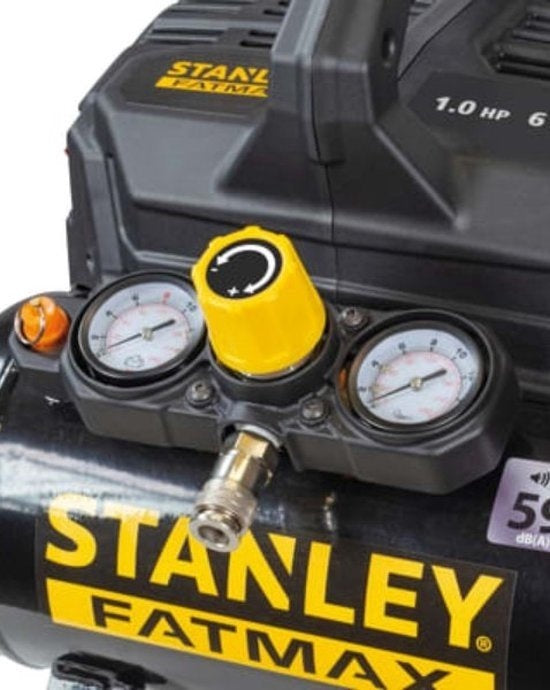 Stanley Luchtcompressor DST 101/8/6 FMXCM00 - Olievrij - 8 Bar - Max. 59dB - Zwart
