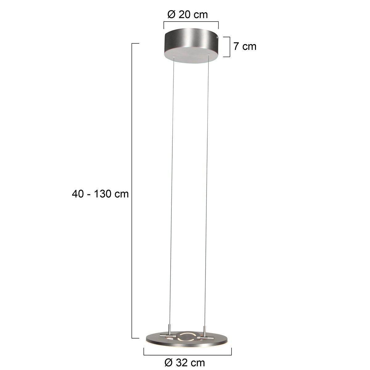 Steinhauer Exclusive - hanglamp - Soleil - staal - metaal - Ø 32cm - LED - 4140ST