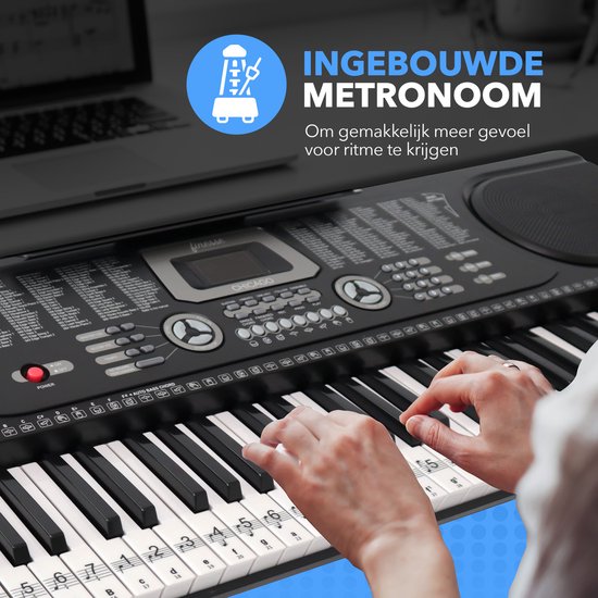 Finesse Keyboard Piano - Statief & Accessoires - 61 Keys - Digitale Piano - Elektrische Piano - Kind