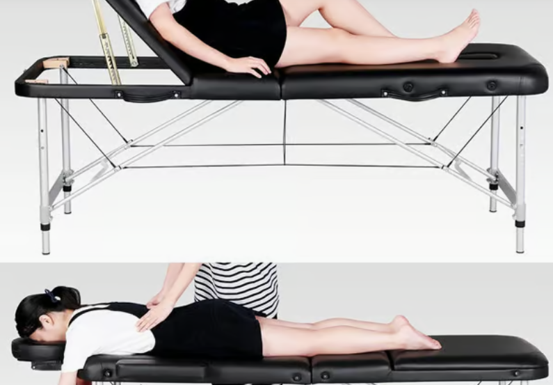 Yaheetech Massagetafel Draagbaar & Verstelbaar 3-Zones - 213 x 92 cm - Hoogte 67,5-88 cm