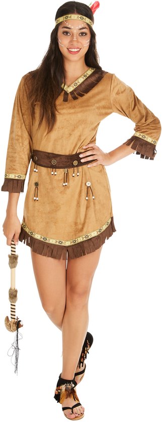 Dressforfun vrouwenkostuum indianenvrouw Apache sexy Ashley XXL - verkleedkleding kostuum halloween verkleden feestkleding carnavalskleding carnaval feestkledij partykleding - 300630