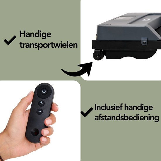 Infinity Goods Loopband Voor Thuis - Met Bluetooth - 1-6 km/u - 120 x 53 x 12 cm - Antraciet