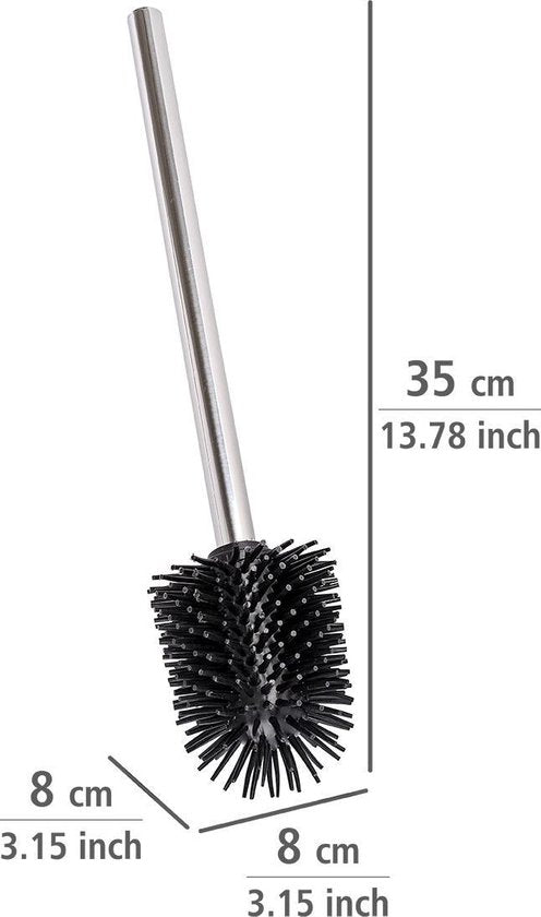 Wenko Toiletborstel 8 X 35 Cm Siliconen/rvs Zwart