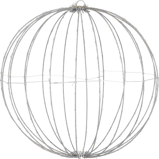 Luca Lighting Kerstverlichting Bal met Warm Witte LED Lampjes - Ø50 cm - Zwart