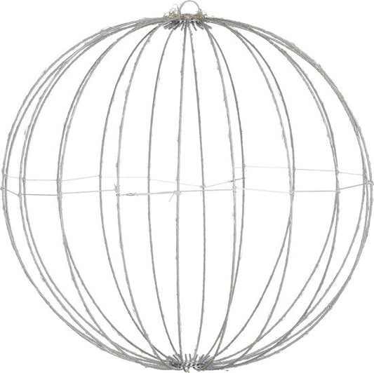 Luca Lighting Kerstverlichting Bal met Warm Witte LED Lampjes - Ø50 cm - Zwart