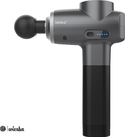 Beoka ® S6 Massage Gun PRO - Professioneel Massage Pistool - Sport en Relax Massage Apparaat - Zwart Massagepistool - Inclusief Koffer - Wiesba