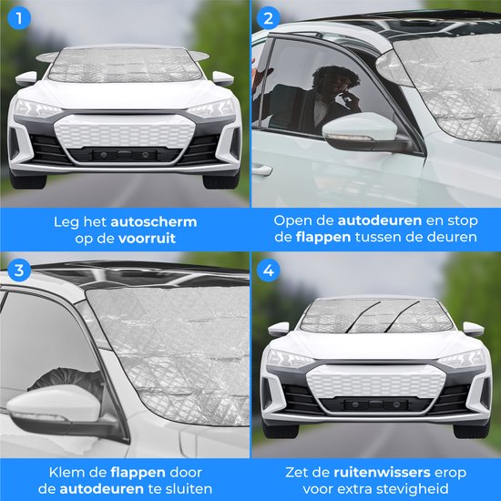 Nuvance - Anti-Vries Deken Auto - Zonnescherm Auto Voorruit - 100 x 145cm - Ijsdeken - Vriesdeken Auto - Voorruithoezen - Auto Accessories