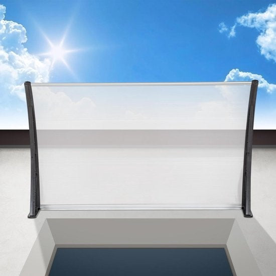 tectake® - deurluifel - afdak deurluifel - polycarbonaat - 150 cm breed - 401265