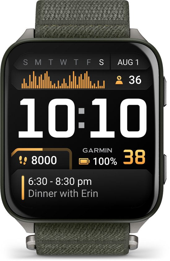Garmin 010-02980-03 Venu X1 AMOLED Titanium Achterkant - Smartwatch