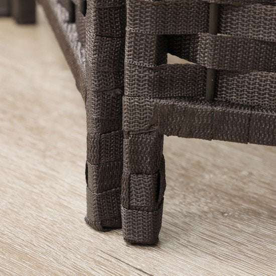 HOMCOM Kamerverdeler Polypropyleen, Grenenhout 240L x 1,6B x 170H cm Bruin