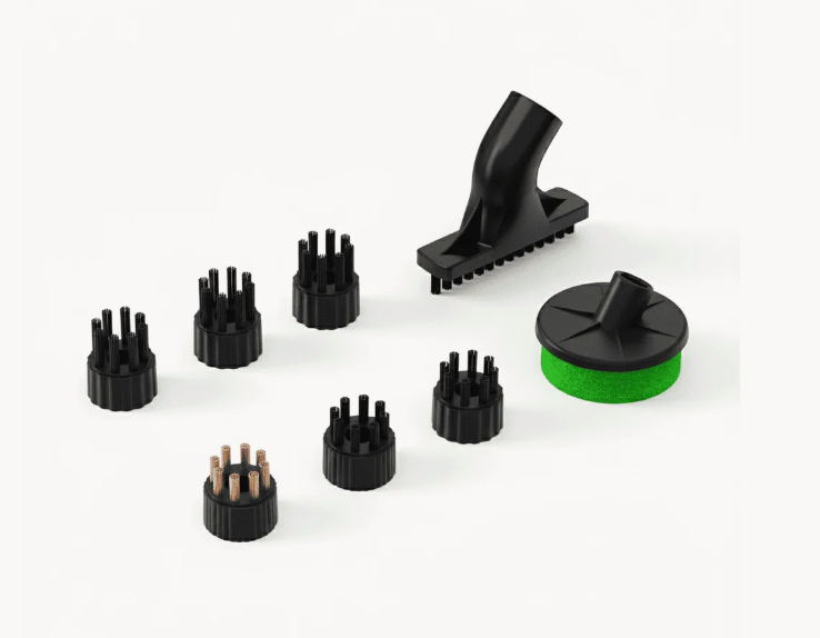 Techweise TS3 Edge Borstelset - 8-delig - 5x Nylonborstel - Stalen Borstel - Schuurspons - Voegenborstel