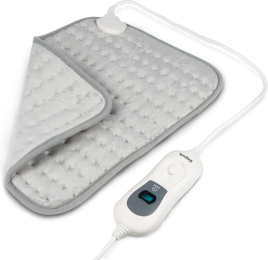 Auronic Warmtekussen - Elektrisch - 40x30cm - Nek en Schouders - Wasbaar - Grijs
