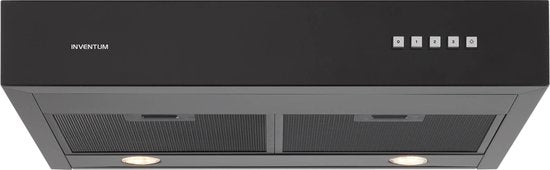 Inventum AKO6015ZWA onderbouw afzuigkap 60 cm - Afzuigcapaciteit 350 m3/h - Geschikt voor grote keuken - 3 standen - Ledspots - Luchtafvoer en recirculatie - Zwart