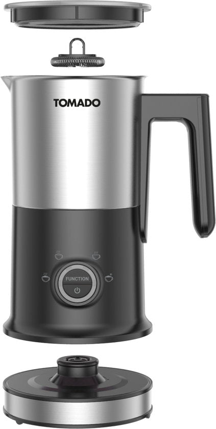 Tomado TMF2401S - Elektrische Melkopschuimer - Warm en koud opschuimen - Verwarmen - Cappuccino maken – PFAS vrij - RVS