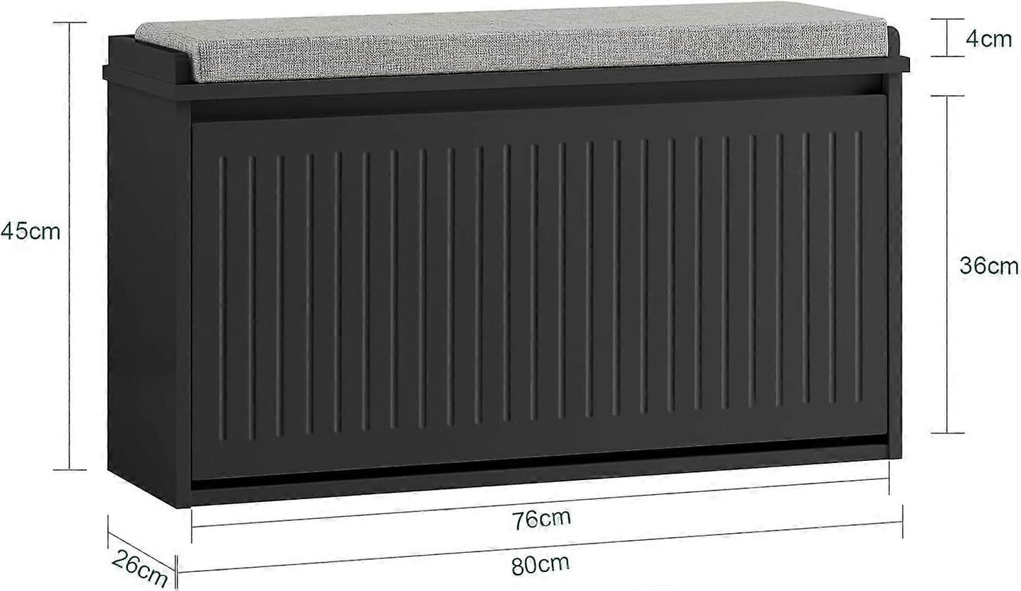 SoBuy Schoenenkast - FSR98-L-SCH - MDF - Max. 155kg - 80x26x45cm - Donker Grijs