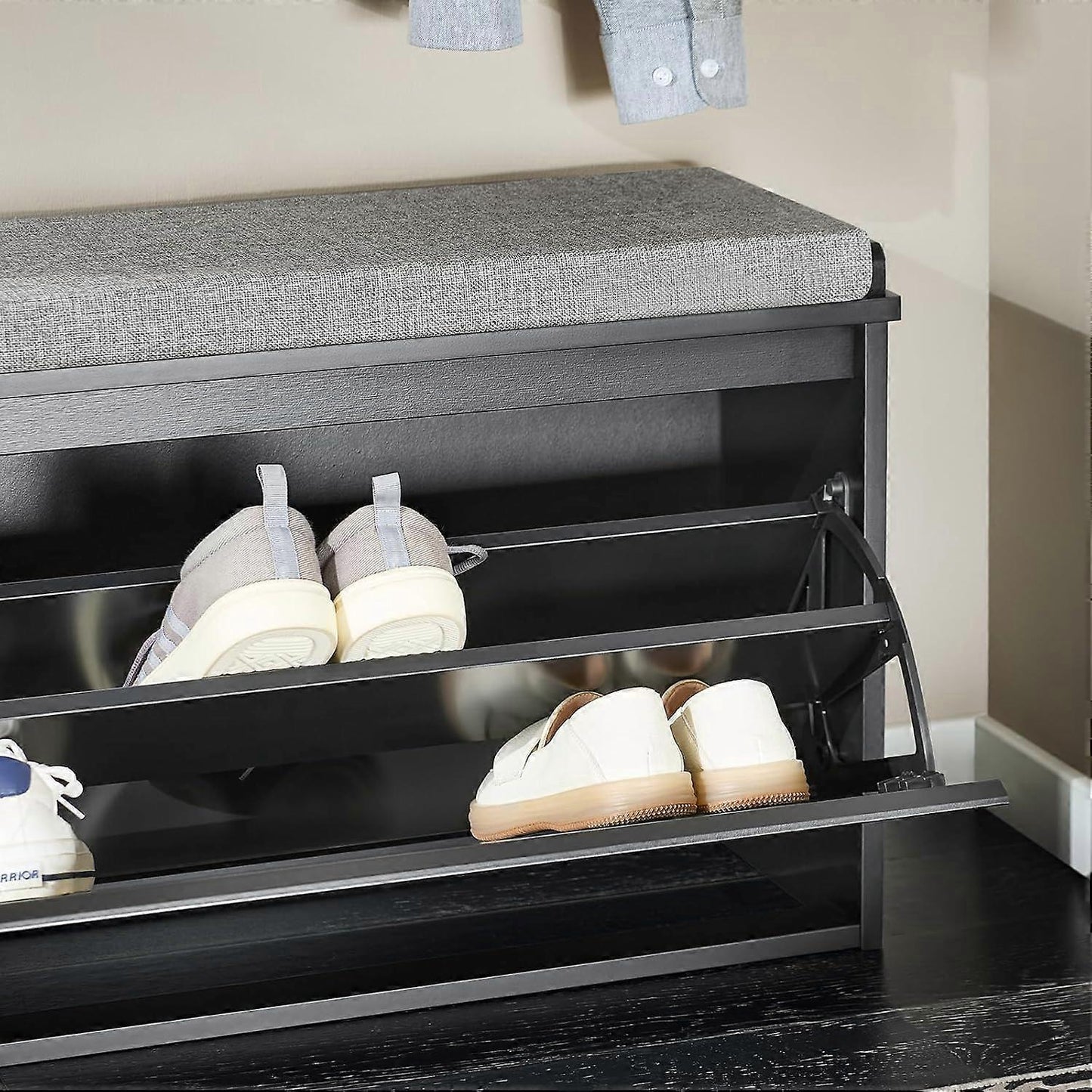 SoBuy Schoenenkast - FSR98-L-SCH - MDF - Max. 155kg - 80x26x45cm - Donker Grijs