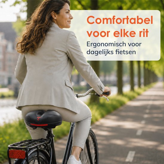 Fietszadel Unisex 100% waterdicht - Incl. zadelhoes - Ergonomisch - Met vering - Zadel fiets - Mountainbike - Dames - Heren - Zadel - Accessoires - Zwart - Proskill
