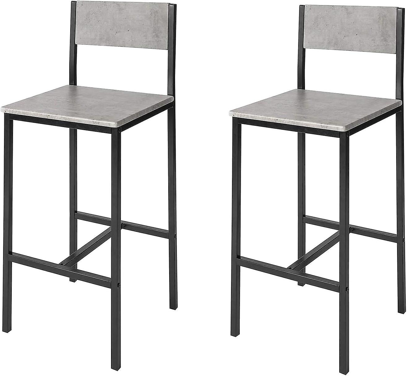 Sobuy Barkrukken - 2 keer - Grijs - 38x40x95 cm.