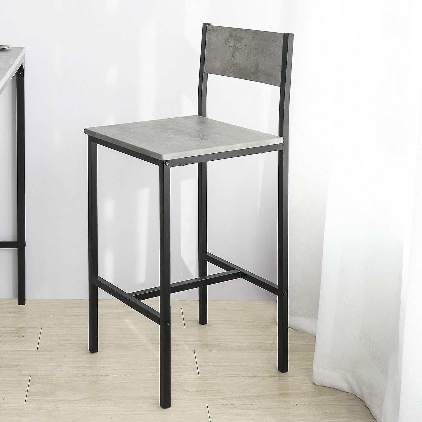 Sobuy Barkrukken - 2 keer - Grijs - 38x40x95 cm.
