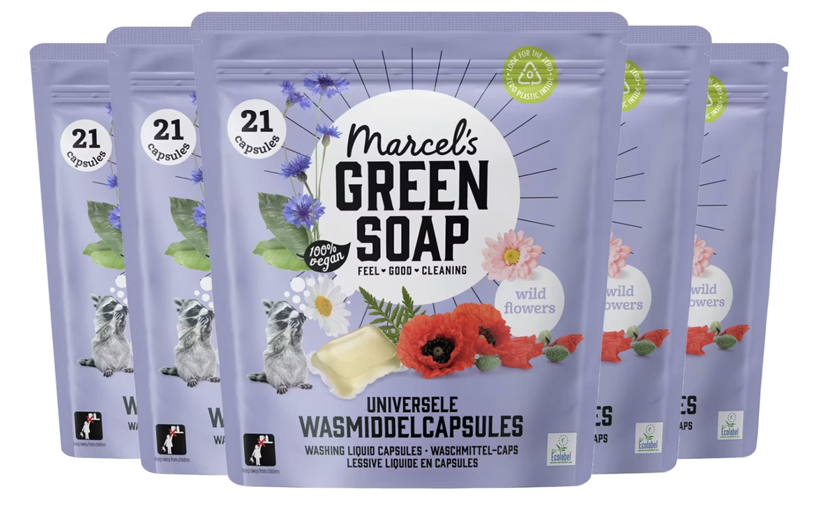 Marcel's Green Soap Universele Wascapsules Wilde Bloemen - 105 stuks