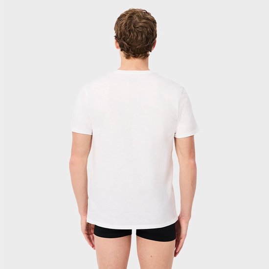 Lacoste Heren 100% Katoen Rond T-shirt Wit (3 stuks) - Maat M
