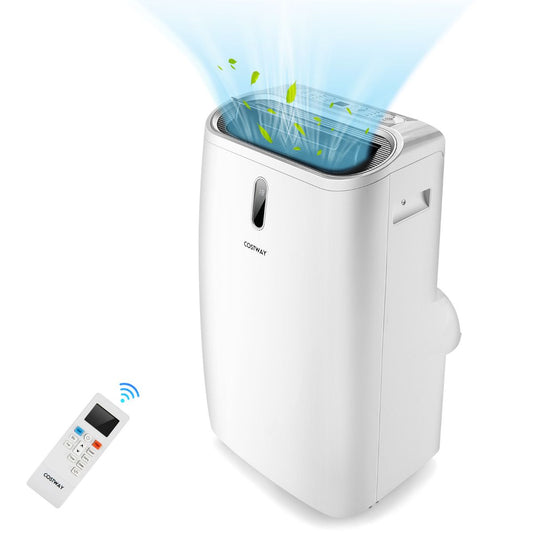 16.000 BTU 5-in-1 Mobiele Airco – Koelen, Verwarmen, Ontvochtigen & Ventileren – Met Afstandsbediening en App