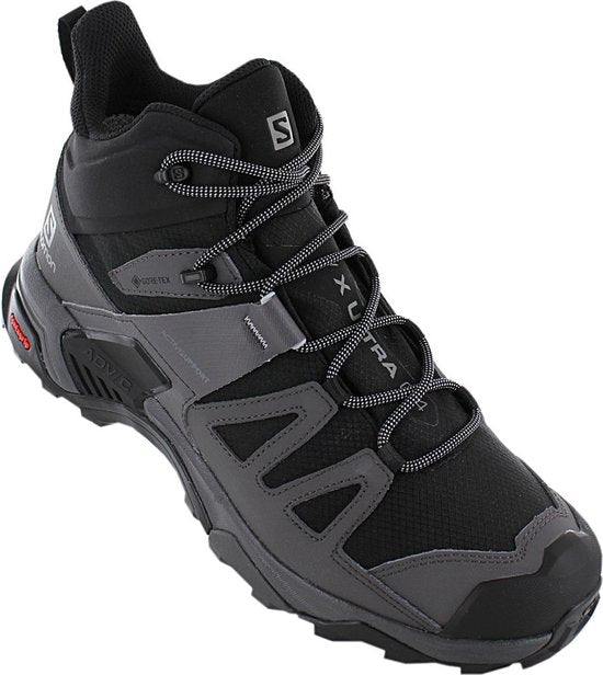 Salomon X ULTRA 4 MID Wide GTX - GORE-TEX - Herren Wandelschoenen Outdoor Trekking Schoenen Zwart 412946 - Maat EU 46 2/3 UK 11.5
