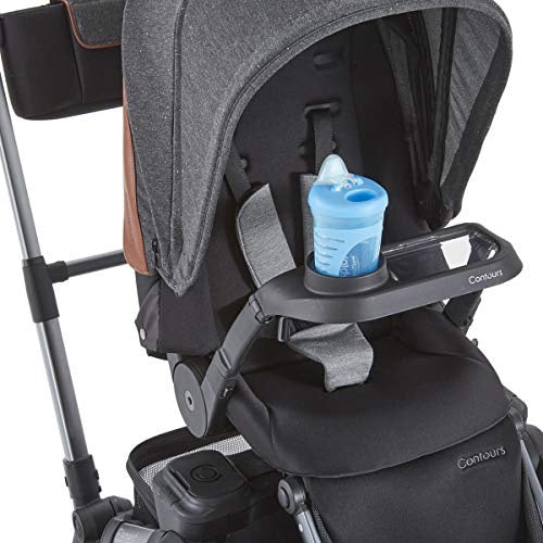 Contours Element Child Tray – Eetblad Met Bekerhouder – Geschikt Voor Contours Element Kinderwagen – Duurzaam En Kindvriendelijk Kunststof – Zwart