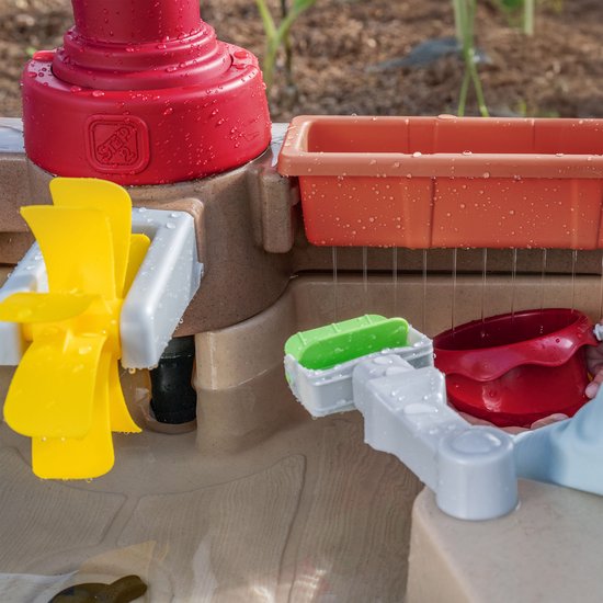 Step2 Pump & Splash Discovery Watertafel – Met waterpomp en 8 accessoires – Waterspeeltafel voor peuters – Buiten speelgoed vanaf 2 jaar – Activiteitentafel met water voor de tuin / buiten