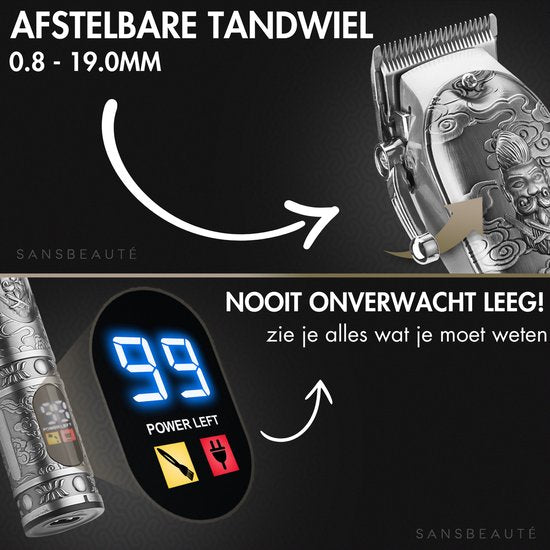 Professionele Draadloze 4-in-1 Tondeuse - Tondeuse Mannen Hoofdhaar - Cheveux Haar - Haartrimmer - Kapper Haar Machine - Haartondeuse - Trimmer Baard - Barber Hair Clipper - Kapper Buddha Trimmer - Kappersset