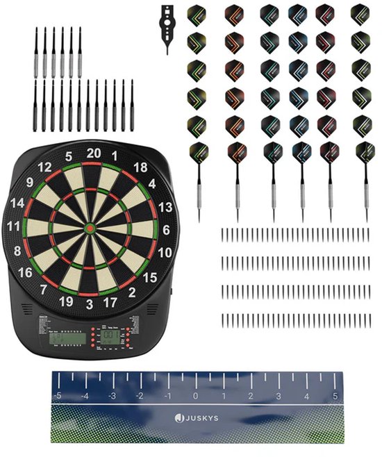 Elektronisch Dartbord - Incl. lcd-scherm - USB-C-poort - 18 darts