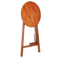 Casaria Statafel \\u2013 Acaciahout Inklapbaar 110cm Hoog \\u2013 Rond \\u00d880 cm