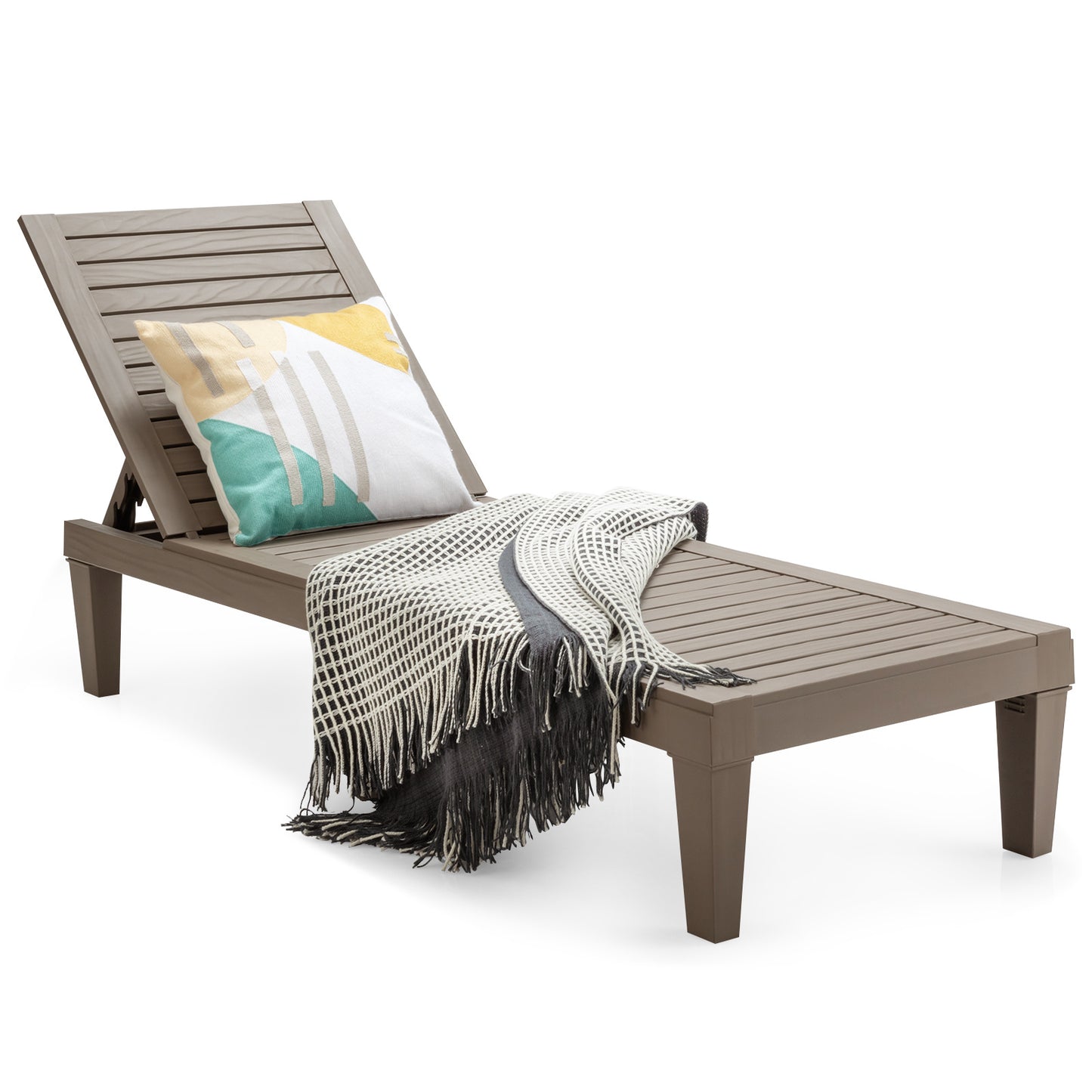 Coast Ligstoel Tuinligstoel met Verstelbare Rugleuning Strandligstoel 190 x 57