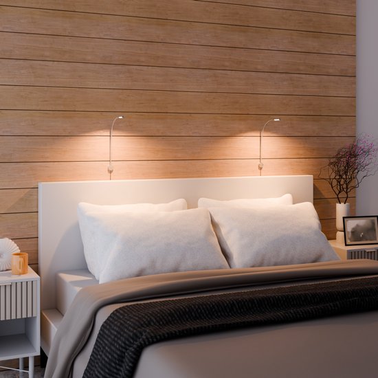 Nolt Leeslamp voor in Bed - Nachtlampje Dimbaar - 2 Bedlampjes - Bedlamp Slaapkamer - Leeslampjes Hoofdbord - Leeslampje Volwassenen