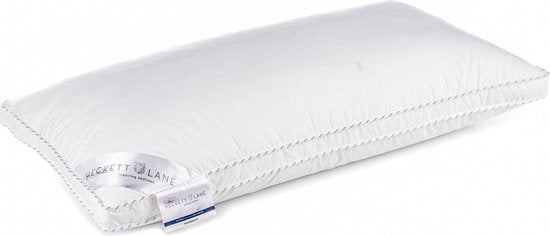Heckett Lane – Platinum Boxkussen Ganzendons – 60 x 70 cm – Voorzien Van 90% Ganzendons En Downpass Certificaat – Voor Nekondersteuning – Wit Katoen-Perkal