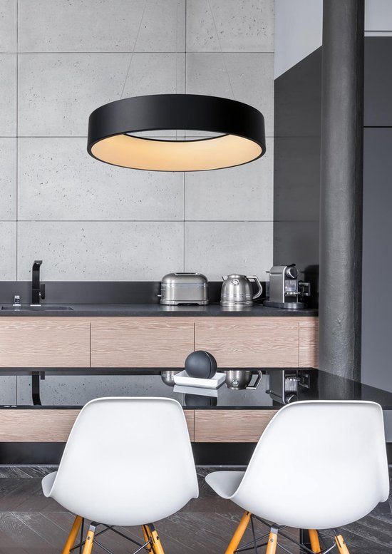 Lucide TALOWE LED - Hanglamp - Ø 60 cm - LED Dimbaar - 1x39W 3000K - Zwart