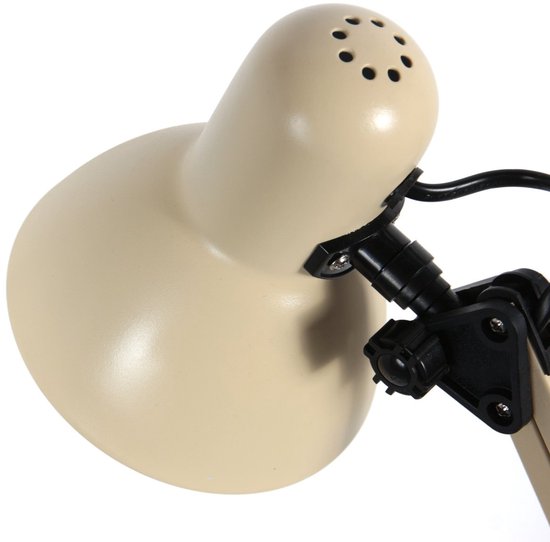 Tafellamp Study 3456CR – Crèmekleurig, verstelbaar, metalen bureaulamp van Mexlite voor binnen gebruik