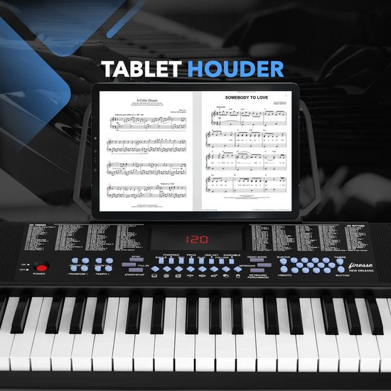 Finesse Keyboard Piano - Statief & Accessoires - 61 Keys - Digitale Piano - Elektrische Piano - Kind