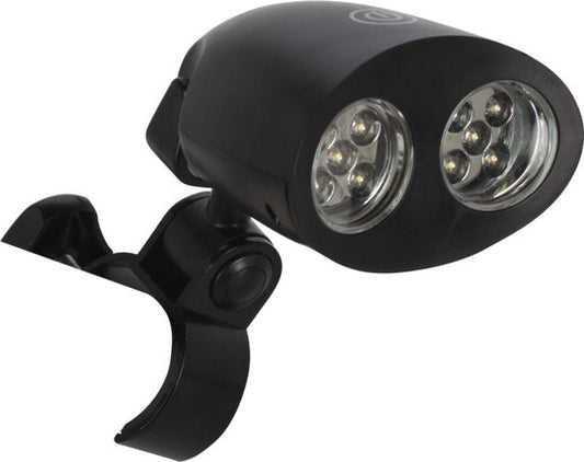 Vaggan BBQ Lamp - 2 Lichtbundels-kantelbaar- werkt op batterijen- verstelbare klem